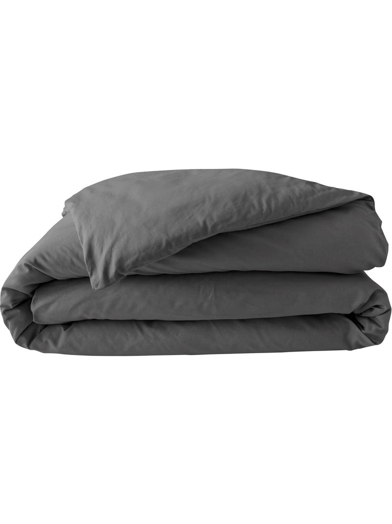 Juego de cama – percal de algodón 78 hilos – calidad hotel – 2 fundas de almohada 63x63 cm Gris acero - Kiabi