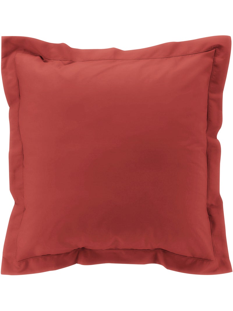 Juego de cama – percal de algodón 78 hilos – calidad hotel – 2 fundas de almohada 63x63 cm Terracota - Kiabi