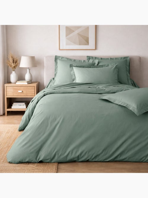 Juego de cama – percal de algodón 78 hilos – calidad hotel – 2 fundas de almohada 63x63 cm - Kiabi Juego de cama – percal de algodón 78 hilos – calidad hotel – 2 fundas de almohada 63x63 cm - Kiabi