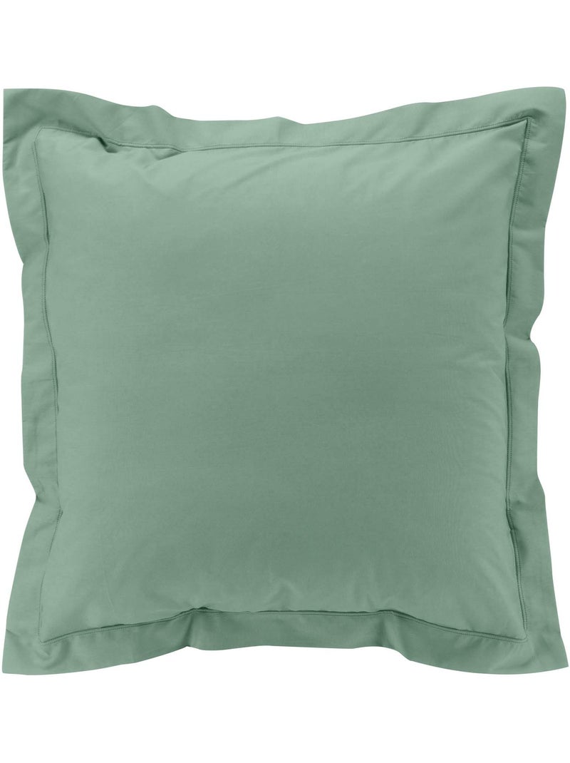 Juego de cama – percal de algodón 78 hilos – calidad hotel – 2 fundas de almohada 63x63 cm Verde tilo - Kiabi