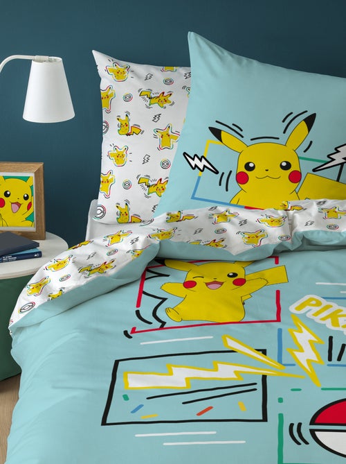 Juego de cama \'Pokemon\' de 2 piezas para 1 persona: funda nórdica + funda de almohada - Kiabi Juego de cama \'Pokemon\' de 2 piezas para 1 persona: funda nórdica + funda de almohada - Kiabi
