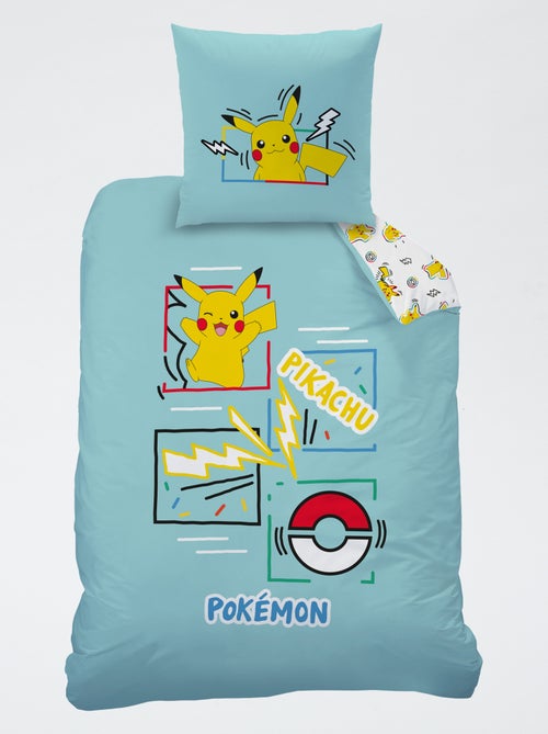 Juego de cama \'Pokemon\' de 2 piezas para 1 persona: funda nórdica + funda de almohada - Kiabi Juego de cama \'Pokemon\' de 2 piezas para 1 persona: funda nórdica + funda de almohada - Kiabi