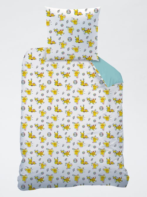 Juego de cama \'Pokemon\' de 2 piezas para 1 persona: funda nórdica + funda de almohada - Kiabi Juego de cama \'Pokemon\' de 2 piezas para 1 persona: funda nórdica + funda de almohada - Kiabi
