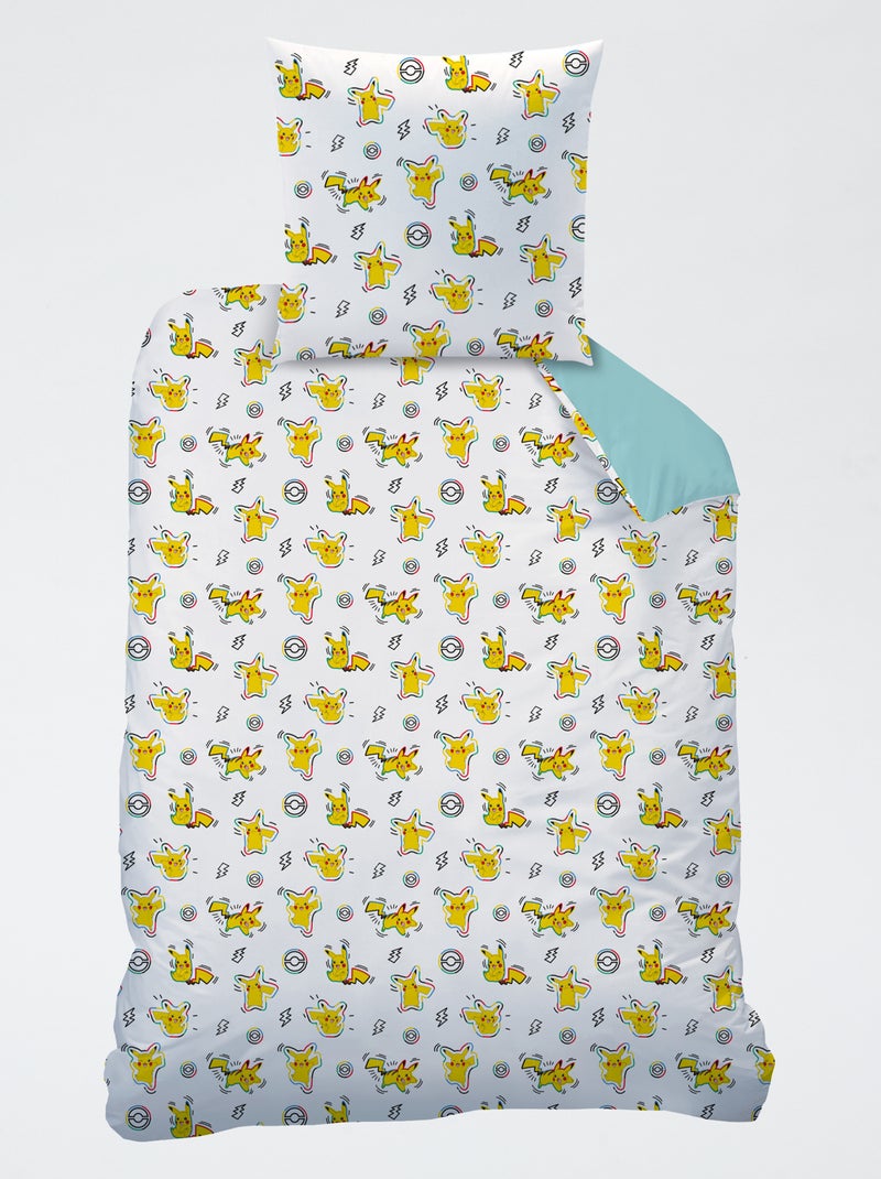 Juego de cama \'Pokemon\' de 2 piezas para 1 persona: funda nórdica + funda de almohada Azul - Kiabi