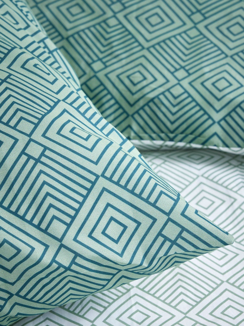 Juego de cama retro - Doble azul - Kiabi