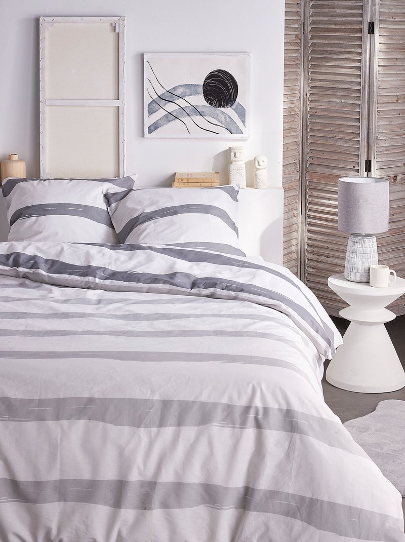Juego de cama reversible - Doble GRIS - Kiabi