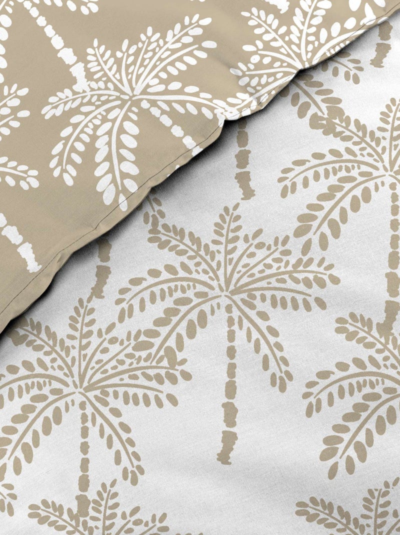 Juego de cama reversible 100% algodón Beige gris - Kiabi