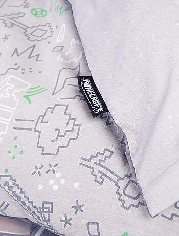 Juego de cama reversible 100 % algodón con cremallera 'Roba' - Minecraft