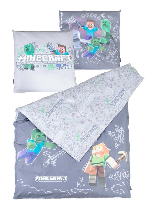 Juego de cama reversible 100 % algodón con cremallera 'Roba' - Minecraft - Kiabi