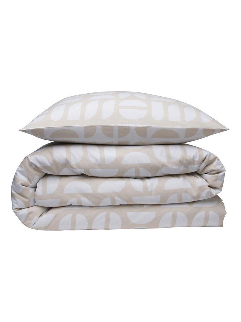 Juego de cama reversible con motivos geométricos étnicos 200 x 200 cm Beige - Kiabi