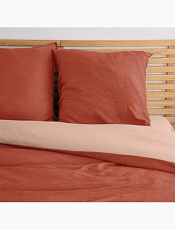 Juego de cama reversible con textura gofrada – Cama doble