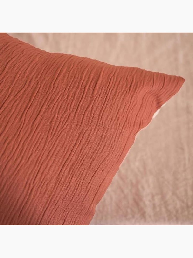 Juego de cama reversible con textura gofrada – Cama doble Naranja - Kiabi