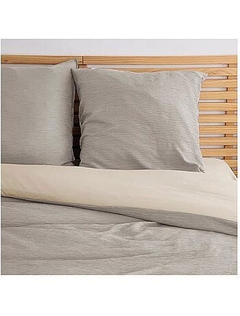 Juego de cama reversible con textura gofrada – Cama doble