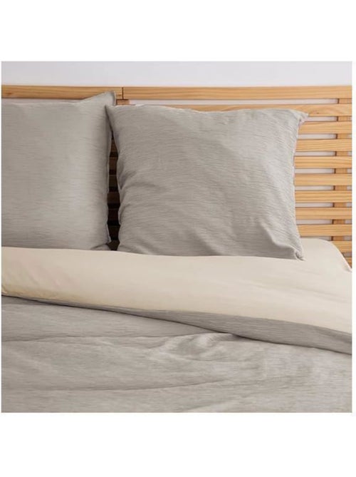Juego de cama reversible con textura gofrada – Cama doble - Kiabi Juego de cama reversible con textura gofrada – Cama doble - Kiabi