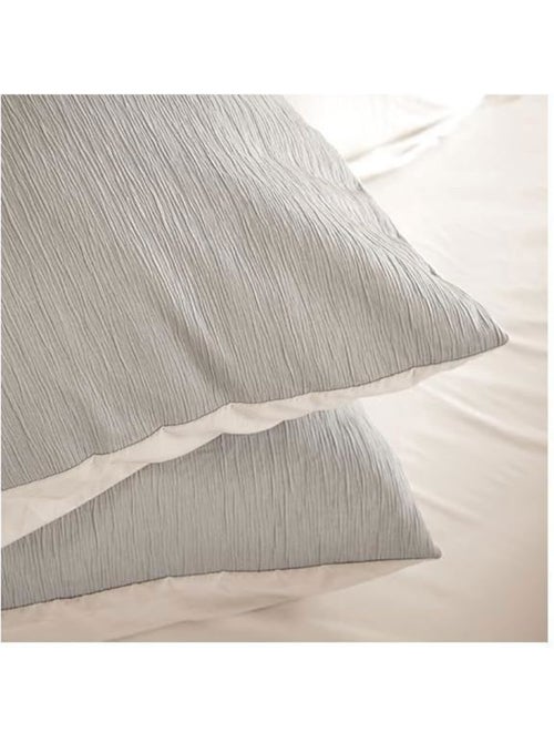 Juego de cama reversible con textura gofrada – Cama doble - Kiabi Juego de cama reversible con textura gofrada – Cama doble - Kiabi