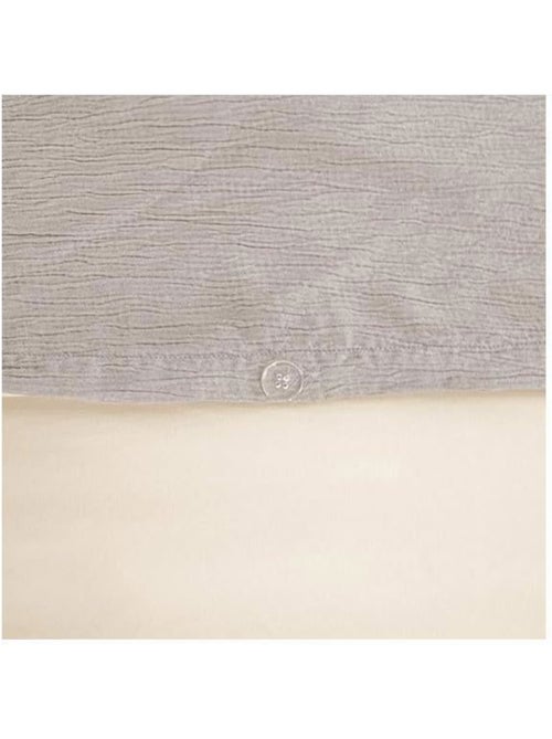 Juego de cama reversible con textura gofrada – Cama doble - Kiabi Juego de cama reversible con textura gofrada – Cama doble - Kiabi