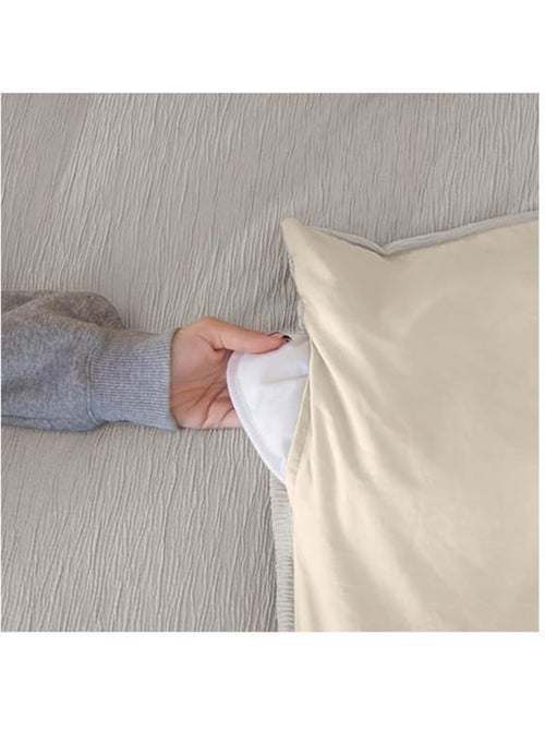 Juego de cama reversible con textura gofrada – Cama doble - Kiabi Juego de cama reversible con textura gofrada – Cama doble - Kiabi