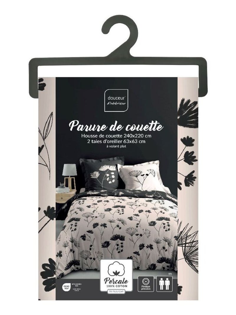 Juego de cama reversible de 3 piezas Iris Blanco - Kiabi