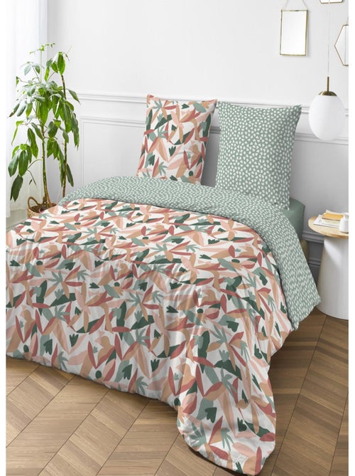 Juego de cama reversible de algodón con estampado abstracto multicolor 240 x 220 cm – Future Home - Kiabi