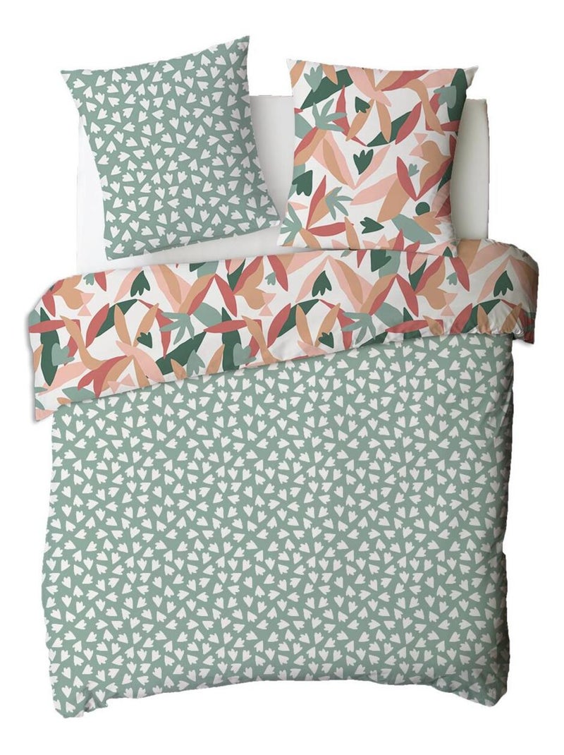 Juego de cama reversible de algodón con estampado abstracto multicolor 240 x 220 cm – Future Home Multicolor - Kiabi