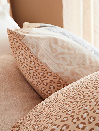 Juego de cama reversible de algodón con estampado patchwork