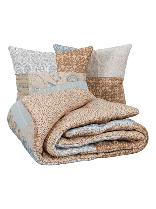 Juego de cama reversible de algodón con estampado patchwork - Kiabi