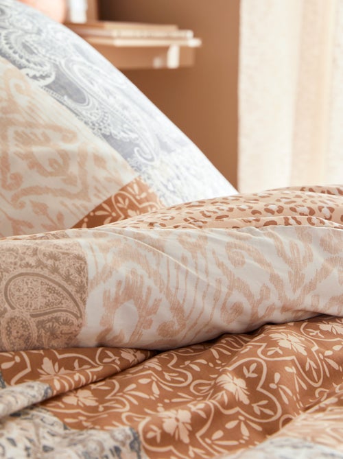 Juego de cama reversible de algodón con estampado patchwork - Kiabi