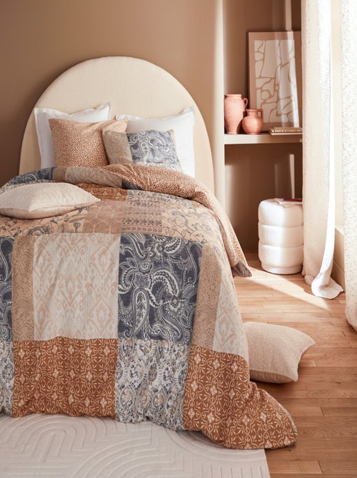 Juego de cama reversible de algodón con estampado patchwork - Kiabi