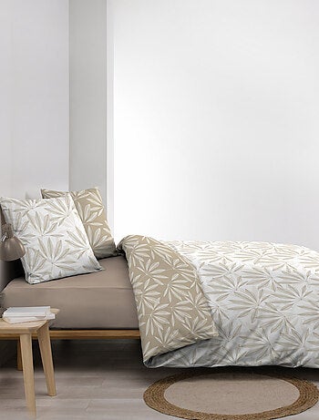Juego de cama reversible de algodón con motivo de follaje natural
