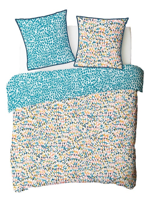 Juego de cama reversible de colores para 2 personas - Kiabi Juego de cama reversible de colores para 2 personas - Kiabi