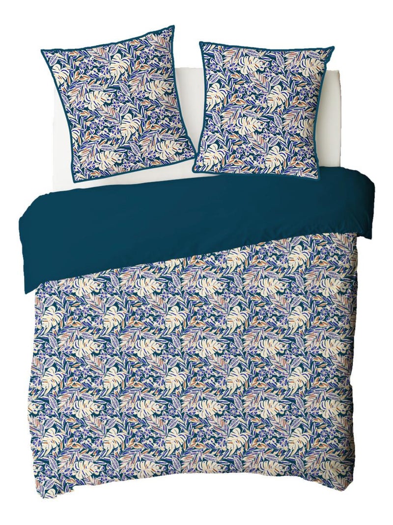 Juego de cama reversible de origen vegetal para 2 personas Azul - Kiabi