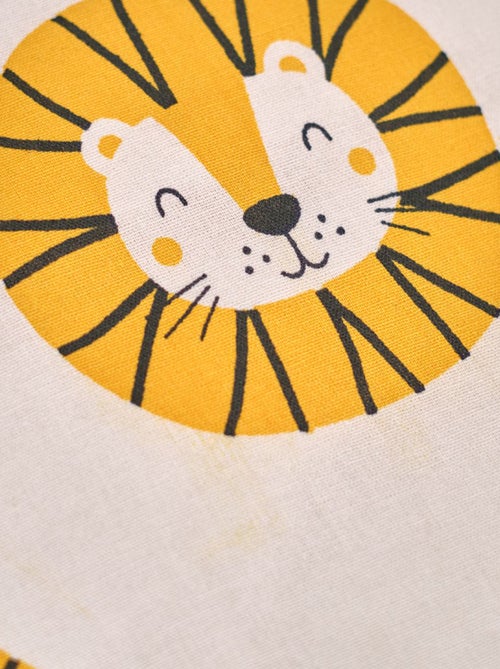 Juego de cama reversible estampado de león - Individual - Kiabi