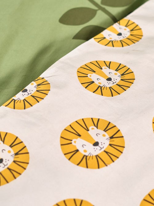 Juego de cama reversible estampado de león - Individual - Kiabi