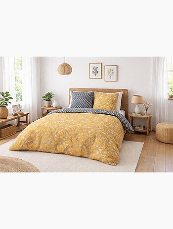 Juego de cama reversible floral