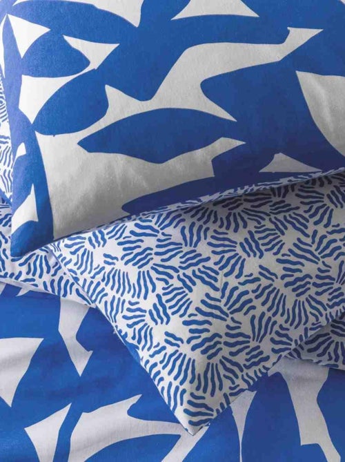 Juego de cama reversible geométrico para dos personas, de algodón - Kiabi Juego de cama reversible geométrico para dos personas, de algodón - Kiabi