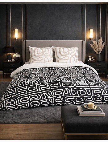 Juego de cama reversible gráfico