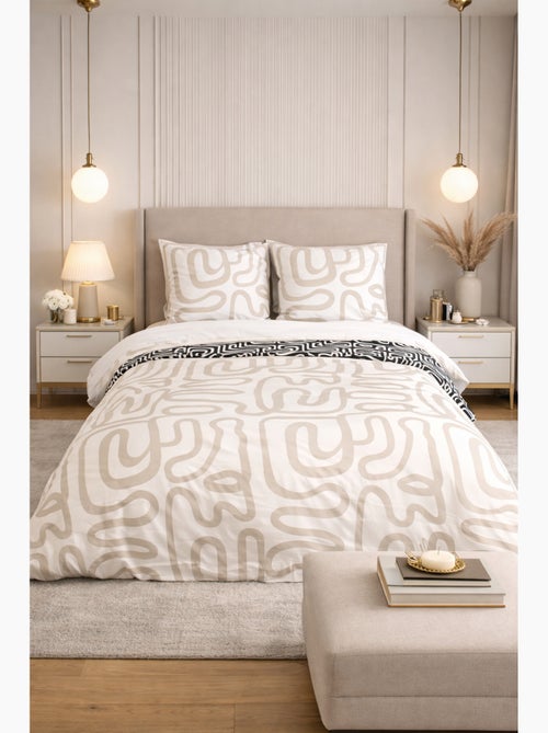 Juego de cama reversible gráfico - Kiabi Juego de cama reversible gráfico - Kiabi
