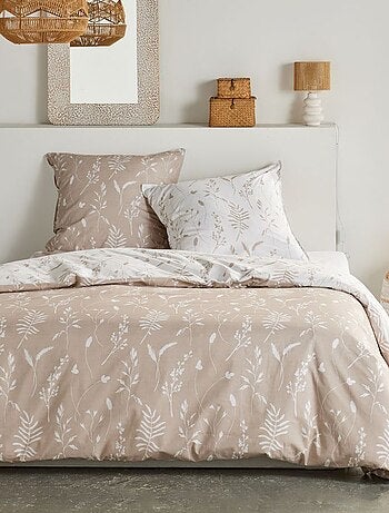 Juego de cama reversible hojas - 2 personas