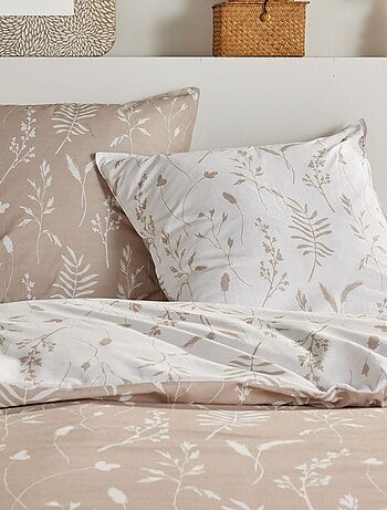 Juego de cama reversible hojas - 2 personas