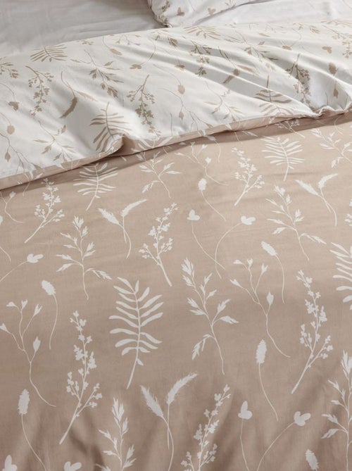 Juego de cama reversible hojas - 2 personas - Kiabi