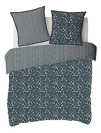 Juego de cama reversible para dos personas con estampado de leopardo