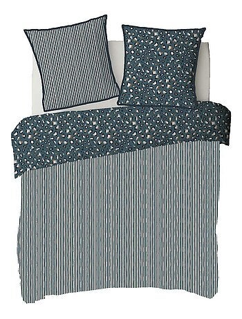Juego de cama reversible para dos personas con estampado de leopardo