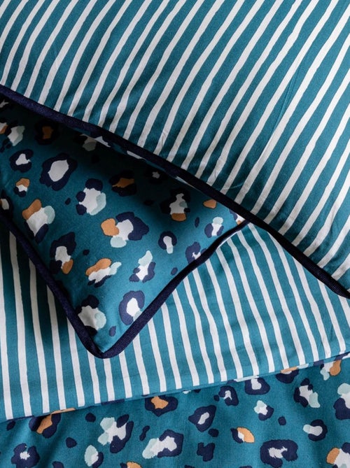 Juego de cama reversible para dos personas con estampado de leopardo - Kiabi Juego de cama reversible para dos personas con estampado de leopardo - Kiabi