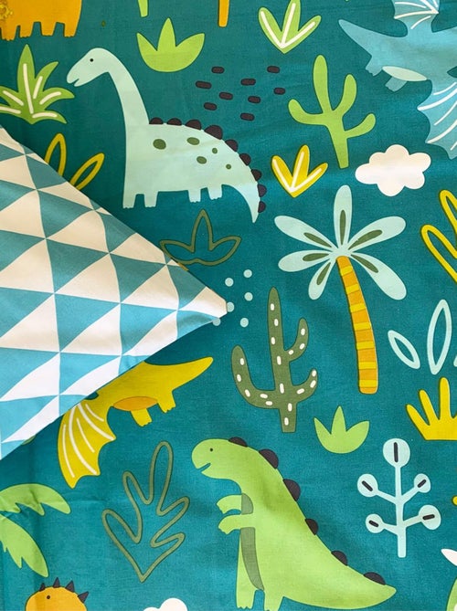 Juego de cama reversible para niños con estampado de dinosaurios - Kiabi