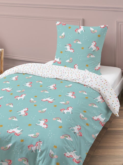 Juego de cama reversible para niños con estampado de unicornio - Kiabi