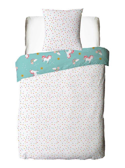 Juego de cama reversible para niños con estampado de unicornio - Kiabi
