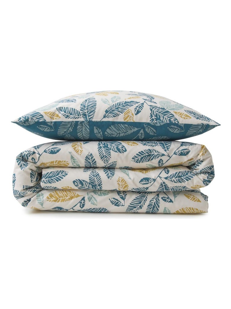 Juego de cama reversible tropical de algodón NATOU 2 plazas – Future Home Azul - Kiabi