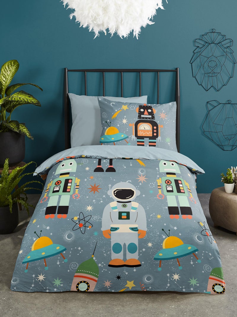 Juego de cama 'robot' - Individual GRIS - Kiabi