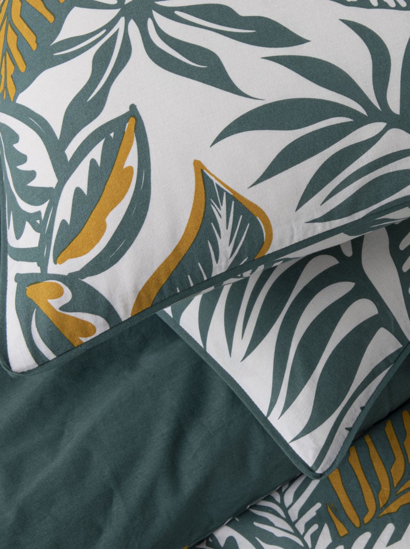 Juego de cama 'Sally' Future Home reversible algodón estampado hojas Verde - Kiabi