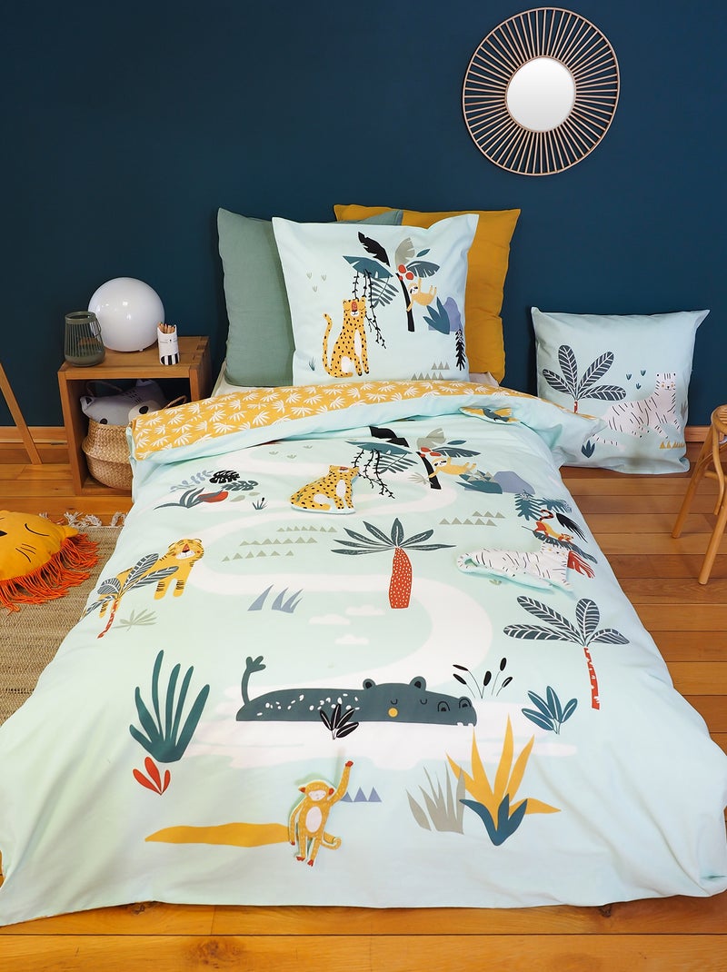 Juego de cama selva - Individual azul - Kiabi